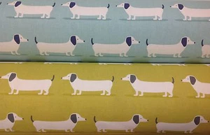 HOUND DOG Fabric,Dachshund 100% Cotton.Fryetts For Upholstery/Curtains/Crafts - Picture 1 of 3