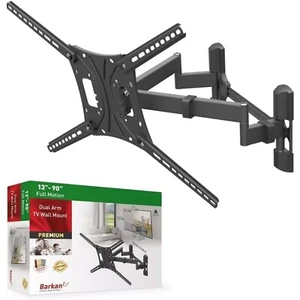 Barkan 13"-90" Full Motion TV Wall Mount Dual Arm Articulating Bracket 132 lbs - Picture 1 of 7