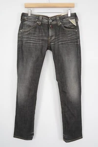 Pantalones de mezclilla negros elásticos para mujer Replay SHAULA WV497 W30 L30 NUEVOS CON ETIQUETAS - Imagen 1 de 14