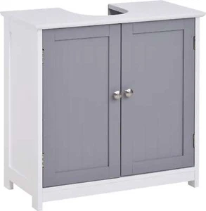 Mobile Sotto Lavabo Bagno Armadietto 2 Ante Mensola Regolabile 60x30cm Nova Deco - Foto 1 di 8