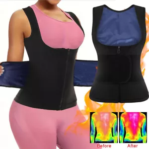 Women's Sweat Waist Trainer Vest Weight Loss Corset  Body Shaper Slimming Sauna - Picture 1 of 17
