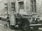 Winston Churchill With His Series 1 Land Rover -Canvas Picture Print 
