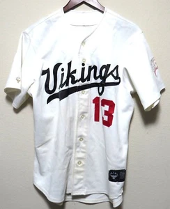 vtg LONG BEACH VIKINGS#13 Baseball Team Game Jersey size 44 City College AIS 90s - Picture 1 of 10