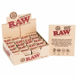 RAW HEMP WICK Made From Natural Hemp Bee Wax Wick Lighter 3m Size