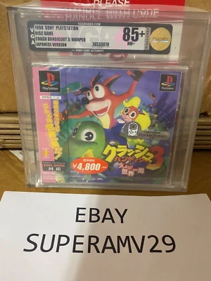 Crash Bandicoot 3: Warped (PlayStation 1998) JAPAN RELEASE VGA 85+ ARCHIVAL CASE - Image 1 of 4