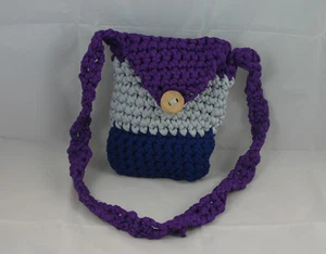 lotte-vogel bag (Kleine Handtasche 21x21cm) (lila-grau-blau) - Made in Germany - Bild 1 von 1