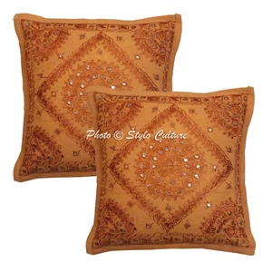 Decorative Home Decor 16 x 16 in Boho Cushion Cover Embroidered Sofa Pillow Case - Picture 1 of 6