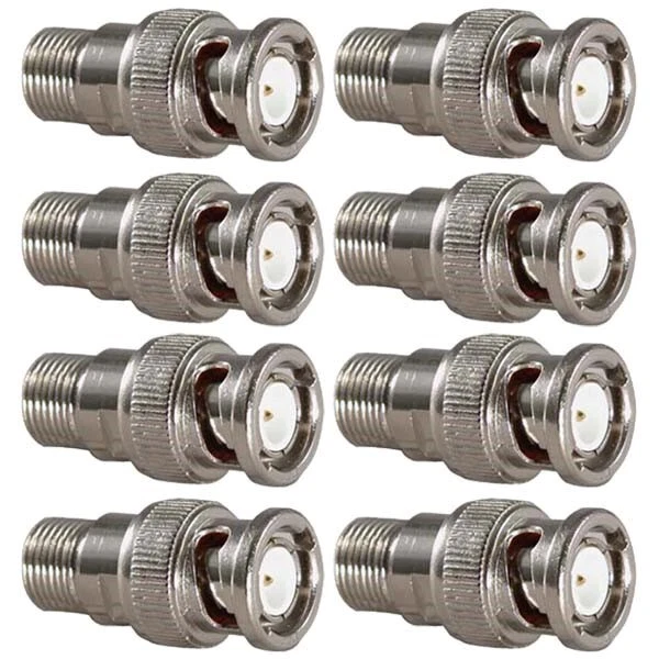 8 Pcs BNC Male to F Type Female Coax Coaxial Cable Adapter Connector Converter - Image 1 of 1