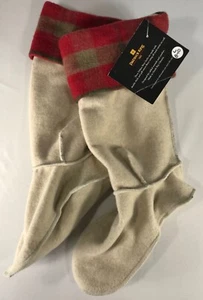 Patrick King Deluxe Damen-Stiefelsocken Größe L 8-10 kariert Bündchen Fleece Wolle neu mit Etikett - Bild 1 von 4