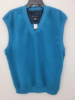 Nike Golf Sweater Vest Mens Large Blue V Neck Fleece Pullover Outdoor - Image 1 of 4