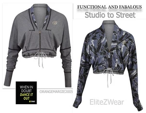 ZUMBA FITNESS Reversible JACKET Go From Work Out to Streetwear-Thumbhole in cuff - Picture 1 of 1