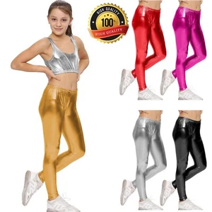 LEGGINGS METÁLICOS DE LUJO DE LÁMINA BRILLANTE INFORMAL AJUSTADO LOOK MOJADO FIESTA DISCO - Imagen 1 de 22