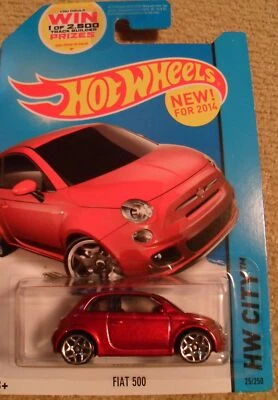 Hot Wheels 2014 HW City Fiat 500 25/250 granate Foto 1 de 2