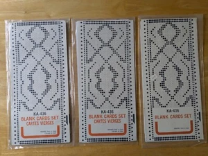 3 Knitting Machine BLANK CARDS SETS~KA-436~30 cards~MIP~Brother/Singer+ - Picture 1 of 5