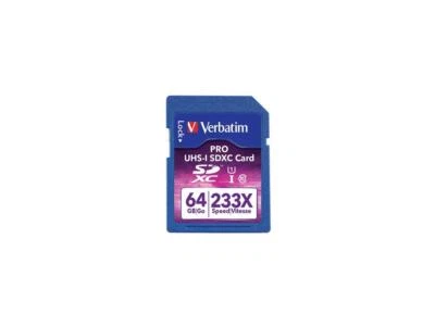 Verbatim PRO 233X 64GB Secure Digital Extended Capacity (SDXC) Flash Card Model - Image 1 of 2