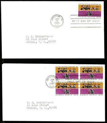 U.S. Scott #1265 FDC - Magna Carta Issue - June 15, 1965 - Jamestown, VA - 5c - Image 1 of 4