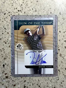 2003 SP Autentico Segno dei Tempi Autografo Auto Card David Toms Spedizione Veloce - Foto 1 di 2