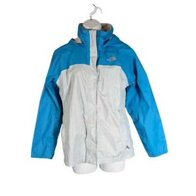 Chaqueta de lluvia con capucha azul y gris de dos tonos The North Face para mujer talla 18 XL Foto 1 de 4