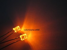 100pcs 2x3x4mm Orange Water Clear Rectangle 2x3x4 mm Rectangular LED Light Leds