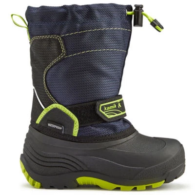 СНЕГ ботинки маленьких мальчиков Kamik темно-Snowcoast зимний комфорт рейтинг -40 ° F размер 10 - Изображение 1 из 4
