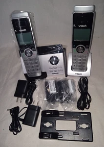New V Tech Phone Model #IS8121-2 2 Handsets Connect to Cell Answering System - Zdjęcie 1 z 3