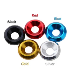 200pcs Aluminium Alloy Countersunk Washers Gasket Anodised Multi Color For Screw - Picture 1 of 12