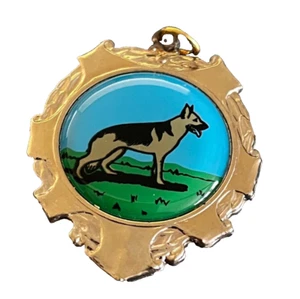 German Shepherd metal badge/pendant/key ring - Picture 1 of 1