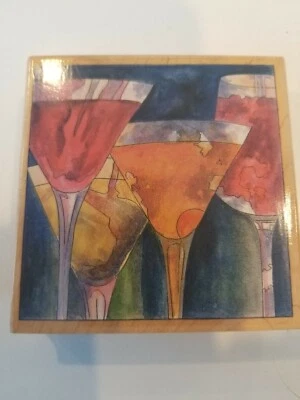 Michael Clark марки Happen дерево смонтированный резиновый штамп смешанные коктейли #60045 - Изображение 1 из 2