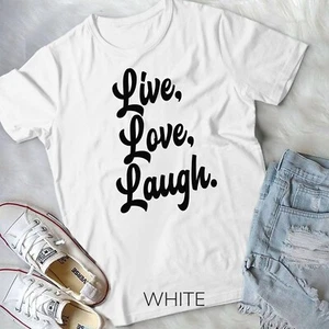 Live Love Laugh Retro Meditación Mindful Positividad Regalo Camiseta Unisex Camiseta - Imagen 1 de 11