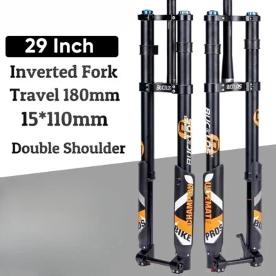 Inverted Air Fork 26/27.5/29Inch DH MTB Ebike Air Suspension Front Fork 15x110mm - Image 1 of 4