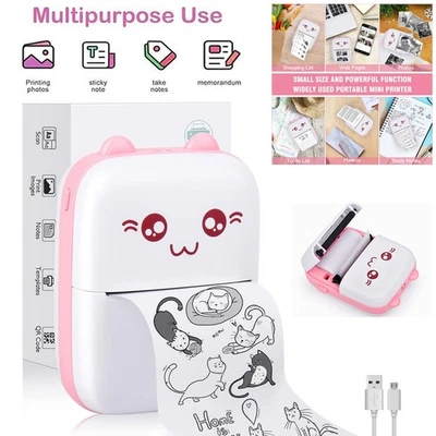 Portable Mini Thermal Pocket Photo Printer Wireless Bluetooth Note Printing - Image 1 of 4