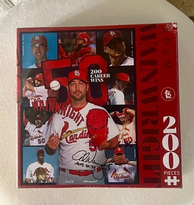 New in Box St Louis Cardinals Red Bird Adam Wainwright Puzzle 200 Win SEALED NIB - Image 1 of 4