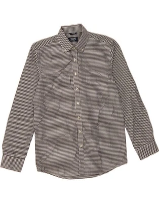 CHAPS Mens Slim Fit Shirt Size 15 1/2 Medium Black Gingham Polyester CO20 - Image 1 of 3