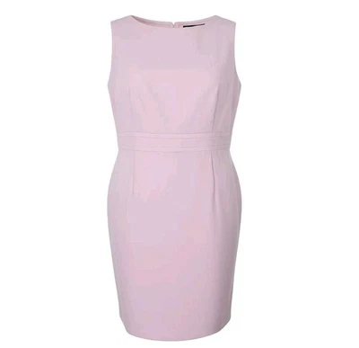 Vestido Kasper Midi Talla 18 Rosa Sin Mangas Espalda Oculta Cremallera Patada Plisado Forrado Nuevo Foto 1 de 4
