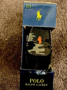 Polo Ralph Lauren Men's Twill Declan Slip On Moccasin Slipper 10 Camouflage Camo - Picture 1 of 2