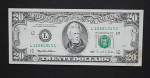 1995 $20 Federal Reserve Note/San Francisco/F-2082L/uncirculated - Picture 1 of 8