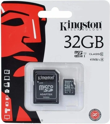 Genuine Kingston 32GB Micro SDHC Card with Adapter – Class 10 – UK/Ireland Stock - Image 1 of 3