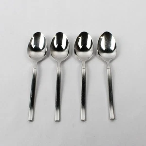 Set of 4 J.A. Henckels Opus Stainless Steel Oval Soup Spoons - Picture 1 of 5