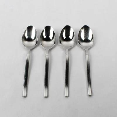 Set of 4 J.A. Henckels Opus Stainless Steel Oval Soup Spoons - Image 1 of 4