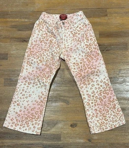 Girls size 4Y -GUESS JEANS - Jeans - Cord - Animal Print Sequins Pink Accent 777 - Picture 1 of 4