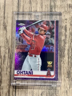 Topps Chrome Purple Refractor Gold Cup 2019 #73/299 Shohei Ohtani #1 casi nuevo Foto 1 de 3