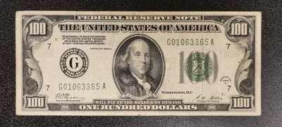 1928 A One Hundred Dollar Federal Reserve Note $100 REDEEMABLE IN GOLD #92304 - Image 1 of 2