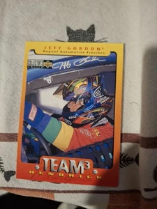 1997 Upper Deck Collector's Choice - Team 3 Jeff Gordon #128 signed  b57 - Picture 1 of 2