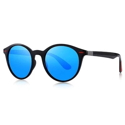 Polarized Retro Classic Shades Blue Mirror Lens Gafas de sol lentes Para Humbres - Image 1 of 4