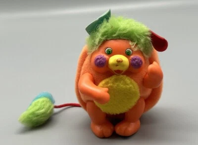 1986 Vtg 3" Mini Pocket Orange PC Popple Plush Mattel Vinyl Face Small - Image 1 of 4