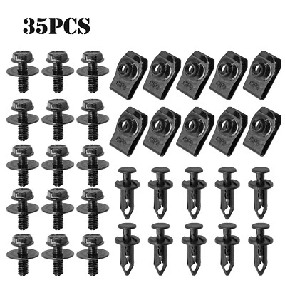 Car M6 Body Bolts Screw & U-Nut Clips For Dodge Dart Avenger Challenger Foto 1 de 4