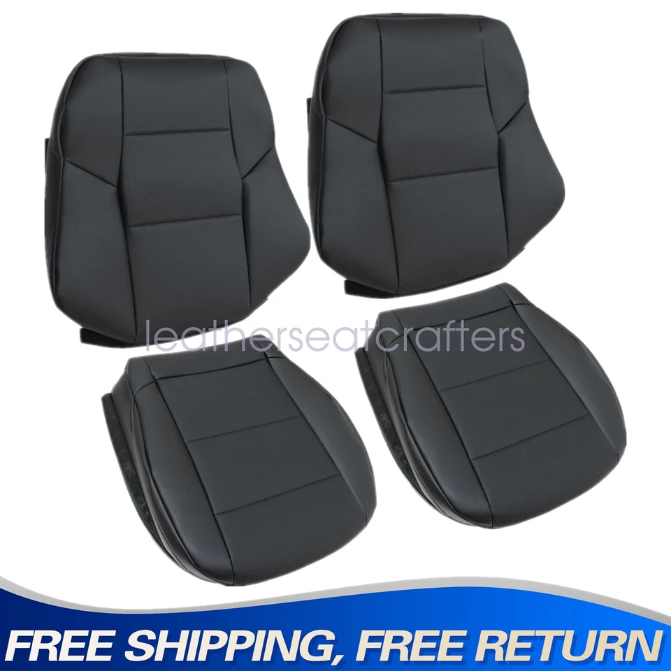 Front Bottom & Back Leather Seat Cover Black For 2005-2007 Mercedes-Benz C230 Foto 1 de 4