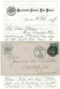 1879 – Health Officer's Letter from Boston’s Deer Island Quarantine Station - Picture 1 of 1