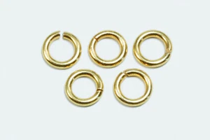 Anillos de encuadernación INWARIA PLATA 925 chapados en oro Ø 3 4/5/6 mm ojales abiertos anillos de resorte, SS3g - Imagen 1 de 1