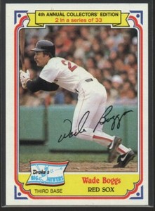 Wade Boggs 1984 Topps Drake's Big Hitters #2  Boston Red Sox  Hall of Fame  #3